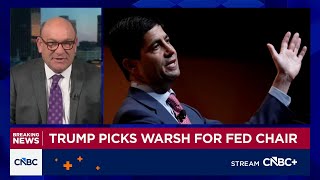 Trump nominates Kevin Warsh for Federal Reserve chair to succeed Jerome Powell