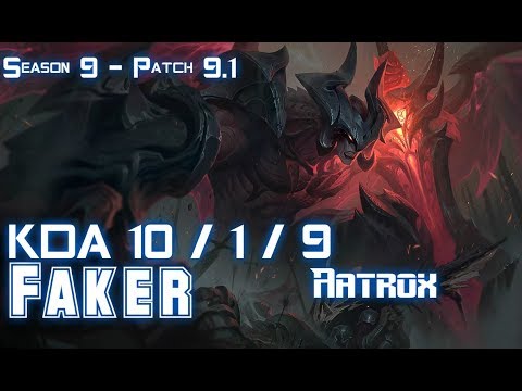 Faker AATROX vs GALIO Mid - Patch 9.1 KR Ranked