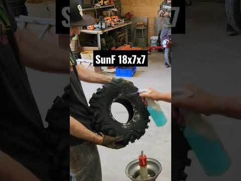 New ATV tires!! SunF for the YFM80, Harbor Freight mini tire changer! #freedom #fathersday
