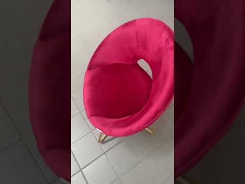 Poltroncina Etere in velluto rosso