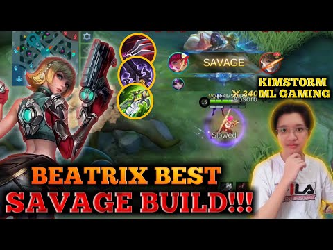 BEATRIX BEST SAVAGE BUILD 2021 | SAVAGE BUILD | ALWAYS MVP | KIMSTORM ML GAMING | BEATRIX MLBB 2021