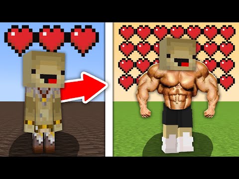 Insane Minecraft Challenge: Hearts = Strength!
