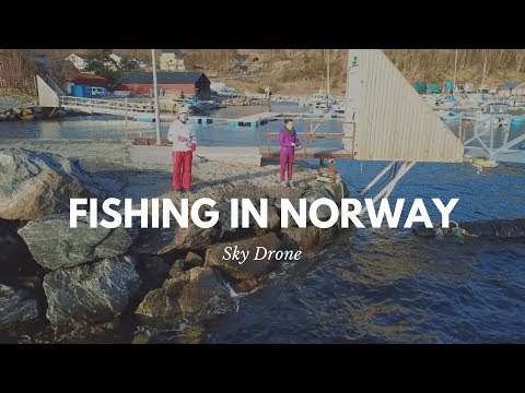 Molde, Norway. Fishing in Kringstabukta. Drone Footage.