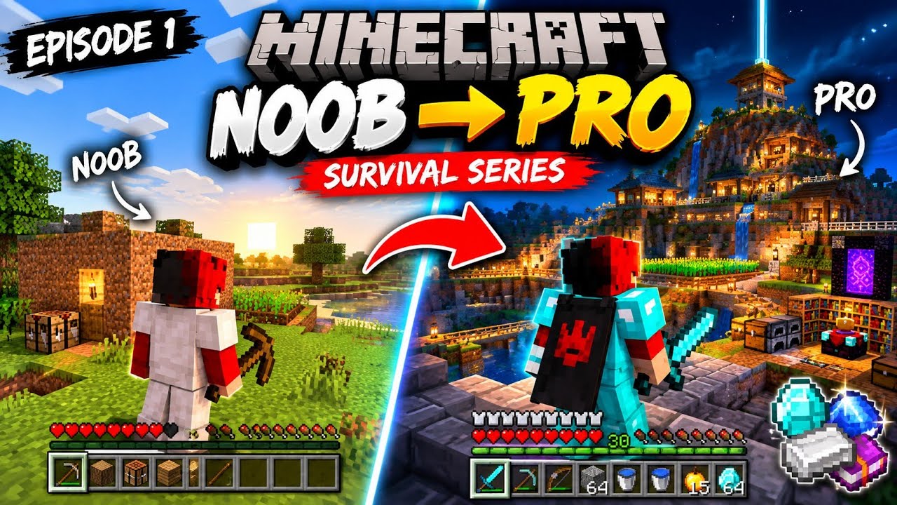 I Started a BRAND NEW Minecraft Survival World! 🌍🔥 | NOOB → PRO #1 GANESH CHATURTHI SPECIAL 🔥