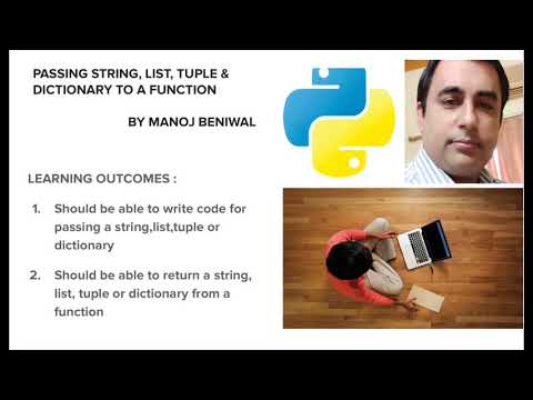 Passing String List Tuple Dictionary To A Function In Python Program
