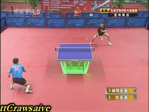 Chinese Trials: Wang Hao vs. Wang Liqin + Ma Lin (Wang Hao Spirit=Back)