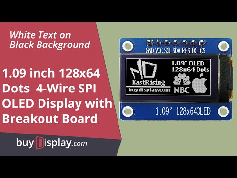 SPI White 1.09 inch OLED Display Module 128x64 Arduino,Raspberry Pi