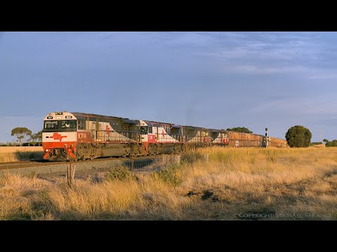 6MP9 Freight Train With Quad SCT Class Diesel Locomotives (1/1/2021) - PoathTV Australian Railways
