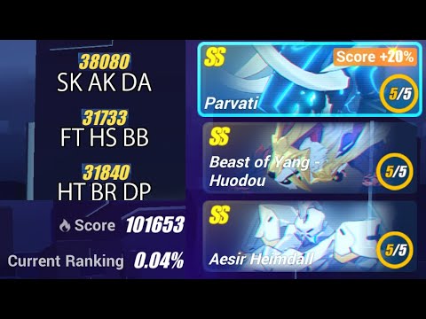 [HI3SEA] Memorial W79 - Parvati 38080/31733; Huodou 31733; Heimdall 31840 - Exalted