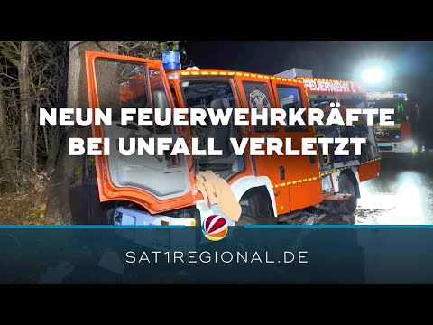 Löschfahrzeug prallt gegen Baum: Neun verletzte Feuerwehrkräfte bei Bad Segeberg
