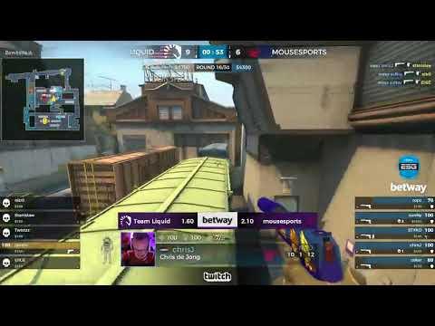 suNny taps down three in the second pistol round Train. Liquid vs Mousesports cs go. ESG 2017