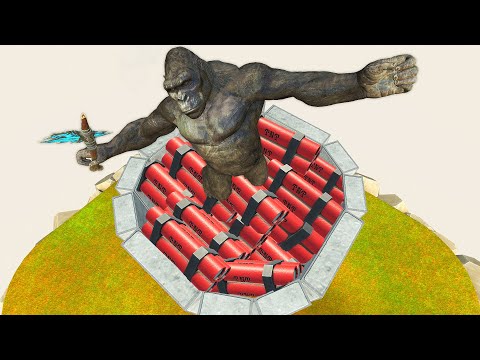 JUMP OVER PIPE Full of TNT - Animal Revolt Battle Simulator