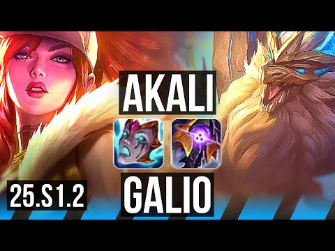 AKALI vs GALIO (MID) | KR Challenger | 25.S1.2