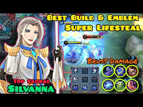 SILVANA SUPER LIFESTEAL - BUILD ATTACK SPEED EASY KILL 2022 -Top 1 Global Silvanna Build 2022 ~ MLBB