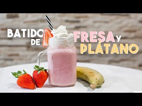 Batido de FRESA y PLÁTANO 🍓🍌 | en 5 minutos