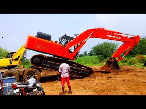 Tata hitachi ex 200 lc excavator operation