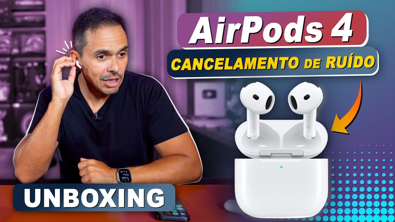 AirPods 4 com Cancelamento de Ruído | UNBOXING #macmasi #airpods4  #unboxing