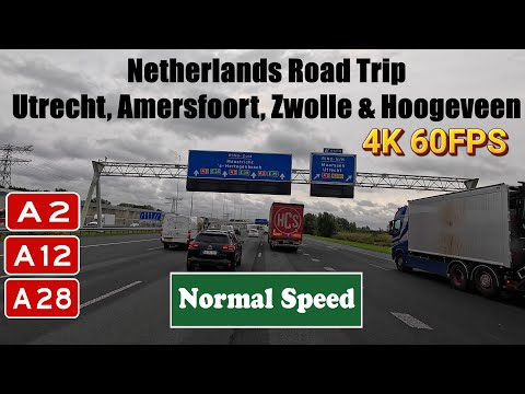 Netherlands Road Trip: Utrecht, Amersfoort, Zwolle & Hoogeveen Motorway A2 A12 & A28