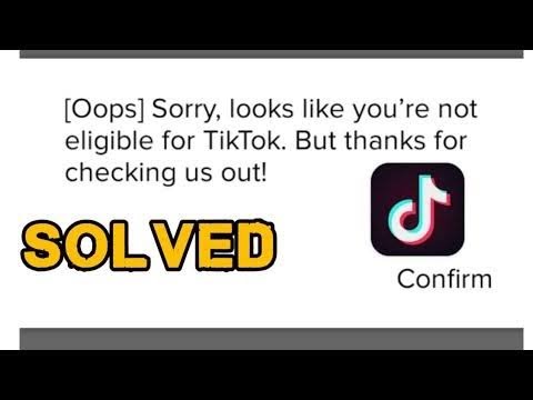 How to fix Sorry look like You are not eligible to use tiktok 2020