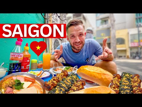 Saigon Street Food is INCREDIBLE 🇻🇳 Epic $2 Banh Mi Breakfast + Grilled Meat FEAST ft@MaxMcFarlin