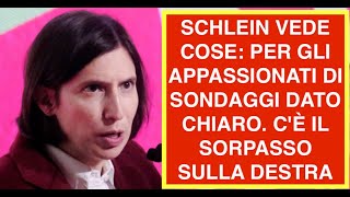 SCHLEIN VEDE COSE: PER GLI APPASSIONATI DI SONDAGGI DATO CHIARO. C'È IL SORPASSO SULLA DESTRA