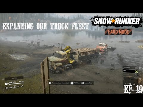 Unlocking The White Western Star 4964 SnowRunner Hard Mode Ep 19 Smithville Dam Michigan Gameplay