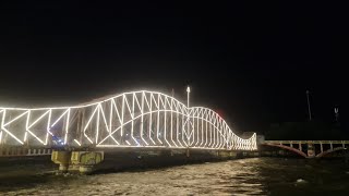 Vakarinė Ganga ir žaibuojantis dangus. Haridvaras. 2026.10.06