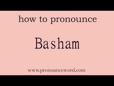 how to pronounce the english word  Basham.amazing resource.learn from me.