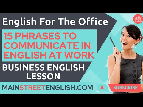 Business English Lesson 🗣️ English For The Office: 15 Phrases To Communicate In English At Work 📚ESL