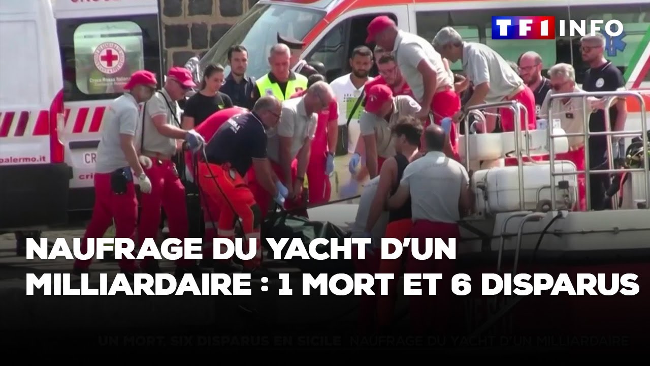 Naufrage du yacht d’un milliardaire en Sicile : un mort et six disparus