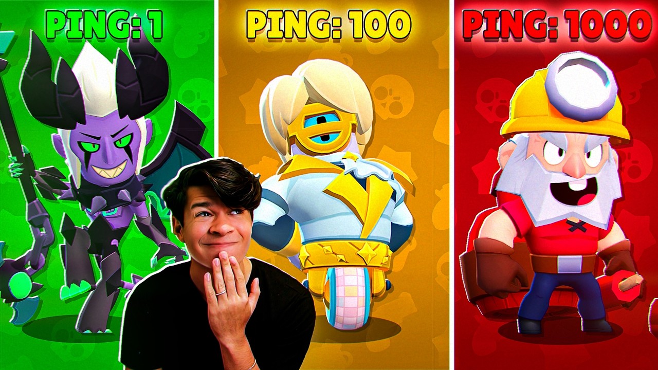 PING 1 VS PING 1000 no BRAWL STARS!