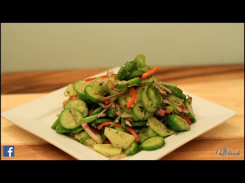 Hot & Spice Cucumber Salad (Jamaican & Caribbean Cooking) | Recipes By Chef Ricardo