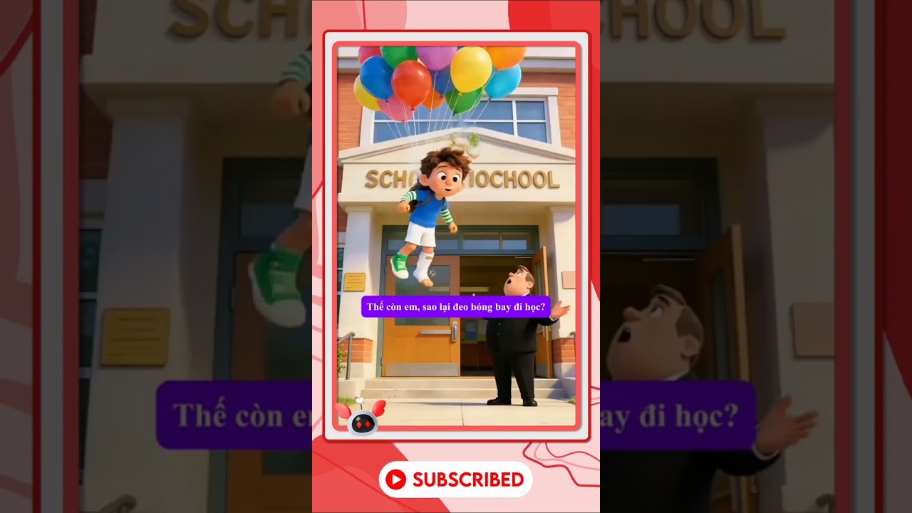 Tại sao lại đeo bóng bay đi học?