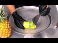 How To Make Jarritos Pineapple Soda To Rolled Fried Ice Cream Ice Cream Rolls ASMR