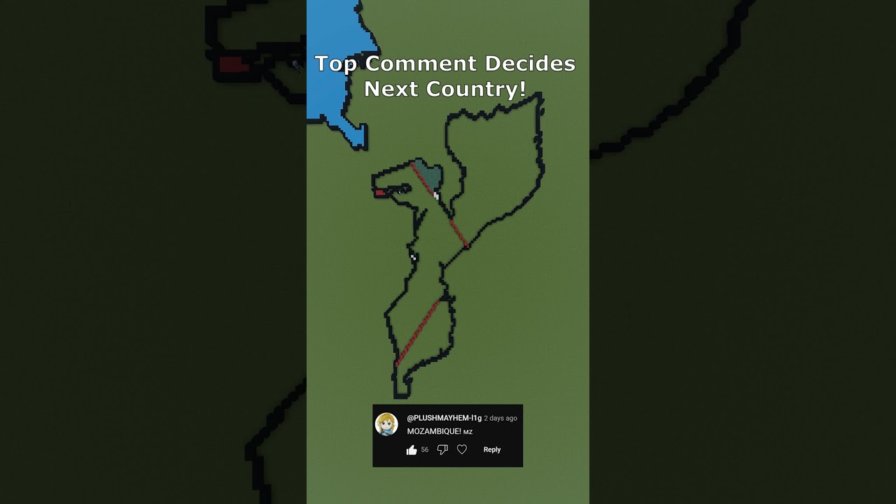 Medium Scale Mozambique #mozambique #africa #maps #flags #minecraft