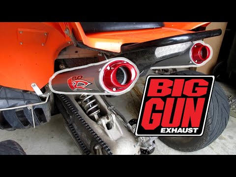 Raptor 700 Big Gun Dual Exhaust Install and Sound