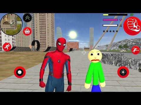 Süper Kahraman Çöp Adam - Juego Baldi Stickman Rope Hero Gangstar Crime #99 - Android Gameplay