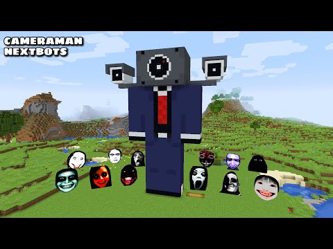 SURVIVAL CAMERA MAN HOUSE WITH 100 NEXTBOTS in Minecraft - Gameplay - Coffin Meme