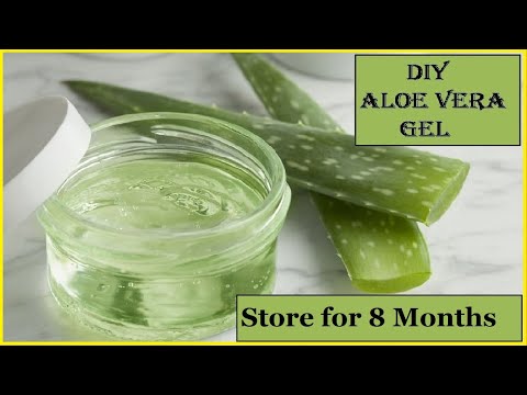 DIY Homemade ALOE VERA GEL | 100% Pure | How To Make Aloe Vera Gel And Store It For Months
