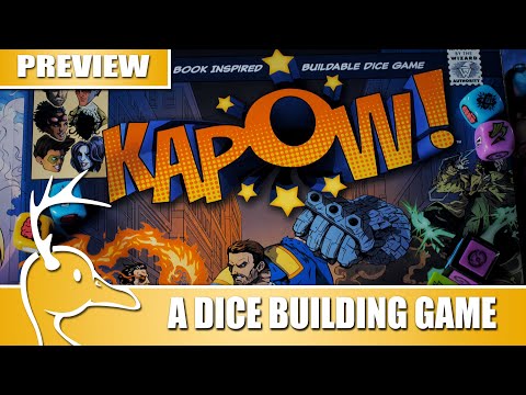 KAPOW! - A Super Hero Dice Building Board Game - (Quackalope Preview / Gameplay)