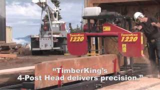 preview picture of video 'TimberKing Portable Sawmill Model 1220 Owner Saws Huge Beams'