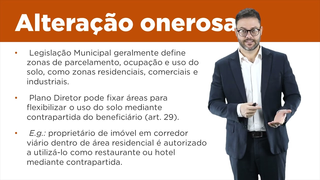 Aula 27 - alteração onerosa do uso do solo no Estatuto da Cidade