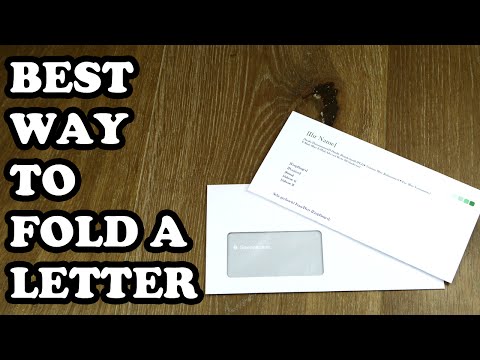 How To Fold A Letter Into A Window Envelope | A4 letter for a windowed DL envelope