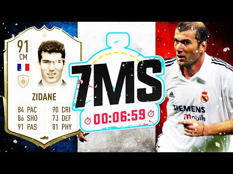 BEST CARD ON THE GAME!?! 91 ZINEDINE ZIDANE!! 7 MINUTE SQUAD BUILDER! - FIFA 2O ULTIMATE TEAM