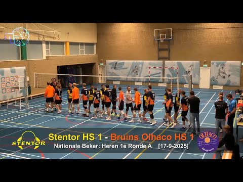 Volleybal Heren Nationale Beker 1e Ronde: Stentor H1 - Bruins Olhaco H1 [17-09-2025]