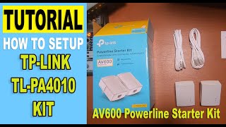 How to Set Up TP-Link AV600 TL-PA4010 KIT Powerline Starter Kit