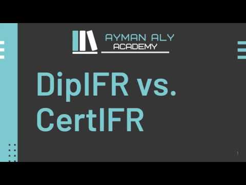 IFRS Diploma (DipIFR) vs. Certificate (CertIFR)