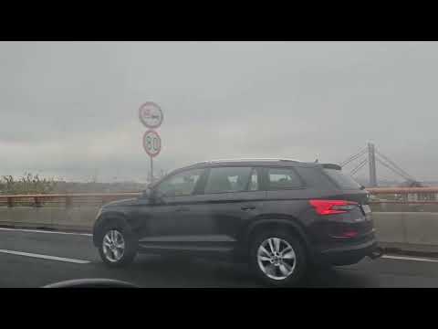 Driving through Belgrade - from the Airport to the city center 