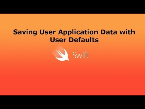 iOS - Saving User Application Data with User Defaults (Swift 4)