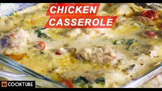 Easy Chicken Casserole Recipe | How To Make Chicken Casserole | Chicken In White Sauce